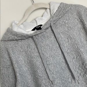 H&M Gray Textured Hoodie